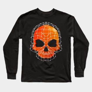 Low Poly Tech Skull Long Sleeve T-Shirt